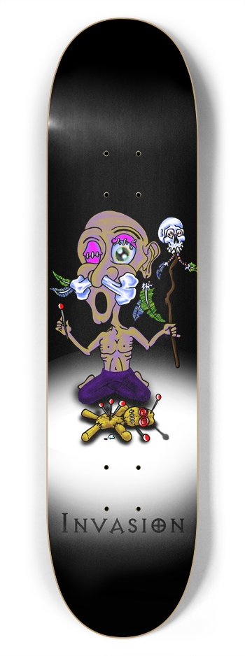 Invasion - Voodoo doll Small 7-3/4 Skateboard Deck by Invasion Skateboards