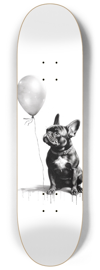 Frenchie and Balloon V2 Skateboard 8-1/4 Skateboard Deck by neospektiv