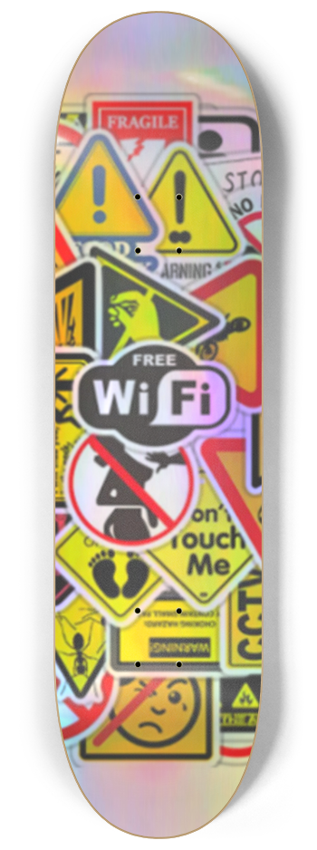 Signs Night Glow - 3 Deck Series #2 8-1/4 Skateboard Deck