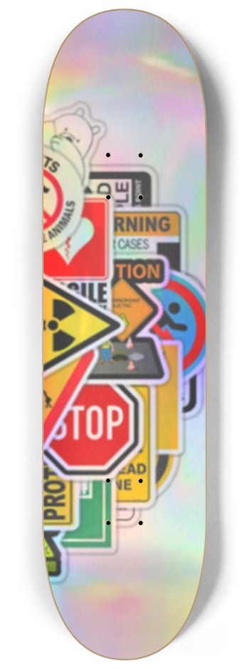 Signs Night Glow - 3 Deck Series #3 8-1/4 Skateboard Deck