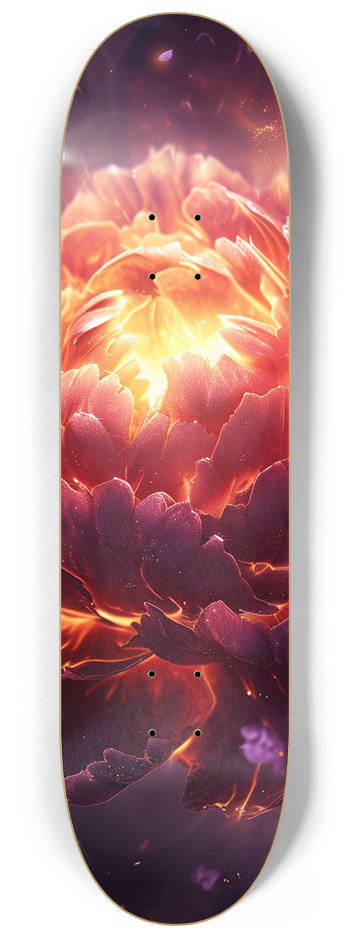 Peony flower 3 decks #2 8-1/4 Skateboard Deck