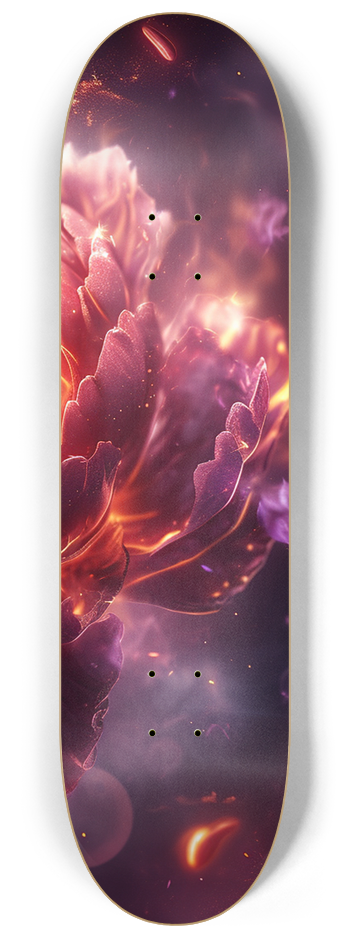 Peony flower 3 decks #3 8-1/4 Skateboard Deck