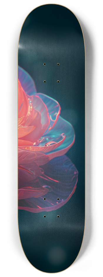 glow in the dark peony #3 8-1/4 Skateboard Deck