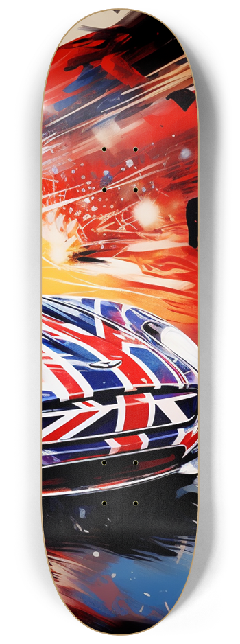 3 Deck Aston Martin  Series #3 8-1/4 Skateboard Deck