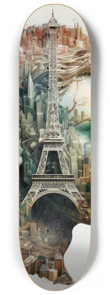 always thinking about Paris Skateboard Series #2 8-1/4 Skateboard Deck