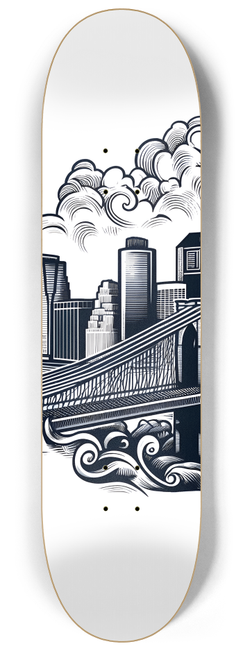 NYC ~ Brooklyn Bridge Skateboard Series #1 8-1/4 Skateboard Deck