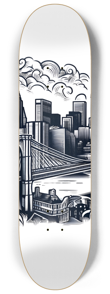 NYC ~ Brooklyn Bridge Skateboard Series #2 8-1/4 Skateboard Deck