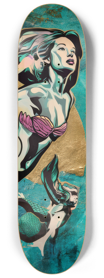 2 Skateboard Series Art - Mermaid Forward #2