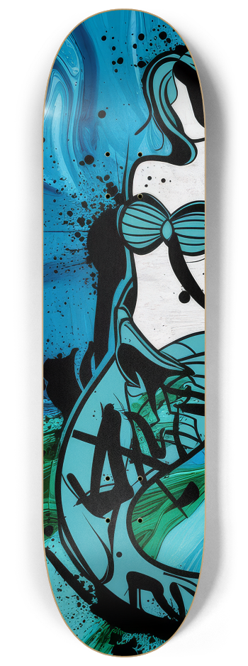 2 Skateboard Series Art - Mermaid Waves Skatebo #1