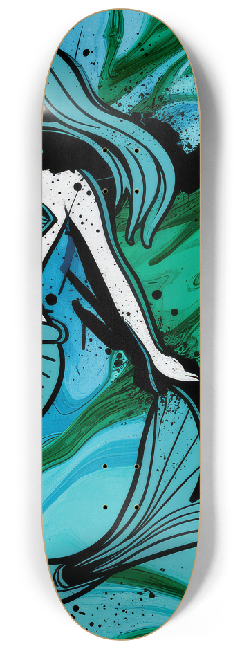 2 Skateboard Series Art - Mermaid Waves Skatebo #2