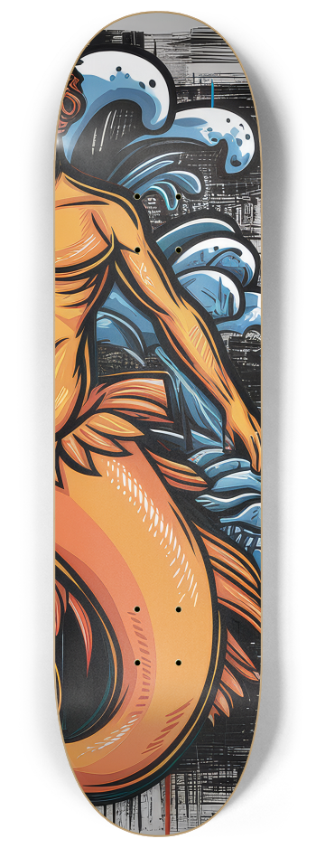 3 Skateboard Series Art - Mer Love #3