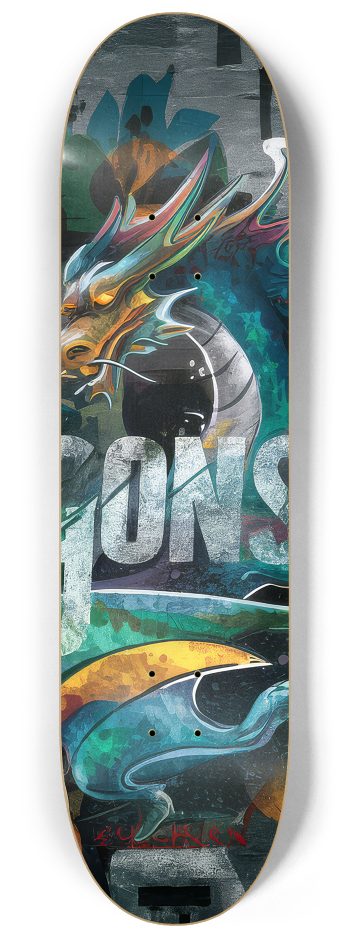 2 Skateboard Series Art - Dragons  #2