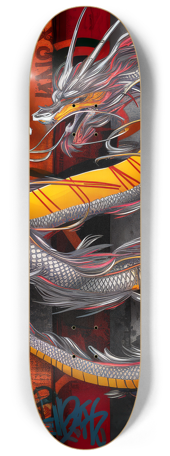 2 Skateboard Series Art - Dragon Love #2