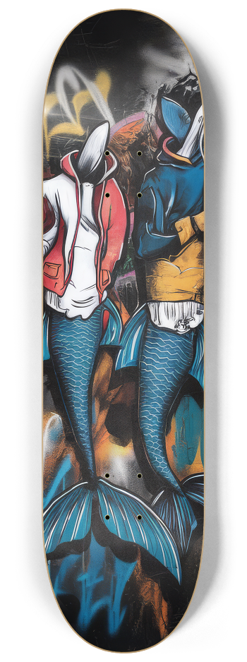 2 Series Art - Crazy Mer Skateboard #1