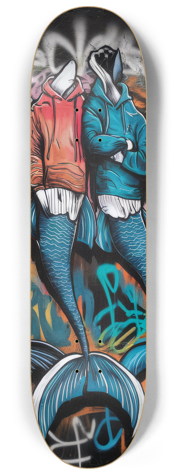 2 Series Art - Crazy Mer Skateboard #2