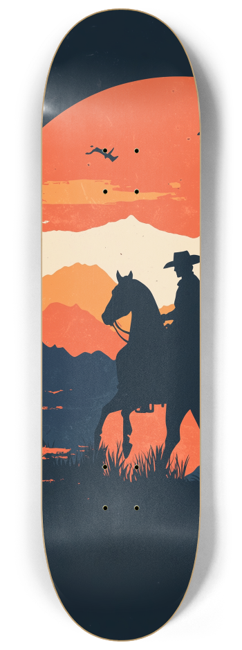  Sunset Cowboy Skateboard Series #1