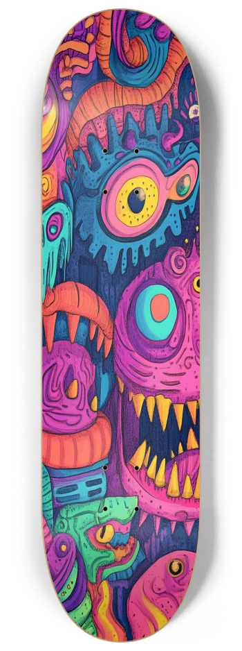 Violetblue monster Custom Skateboard 3 Deck Ser #1