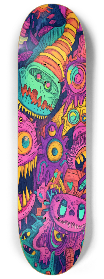 Violetblue monster Custom Skateboard 3 Deck Ser #2