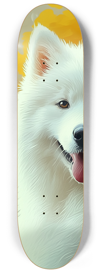 White Dog Lovely pet Wall Deck Skateboard Serie #1