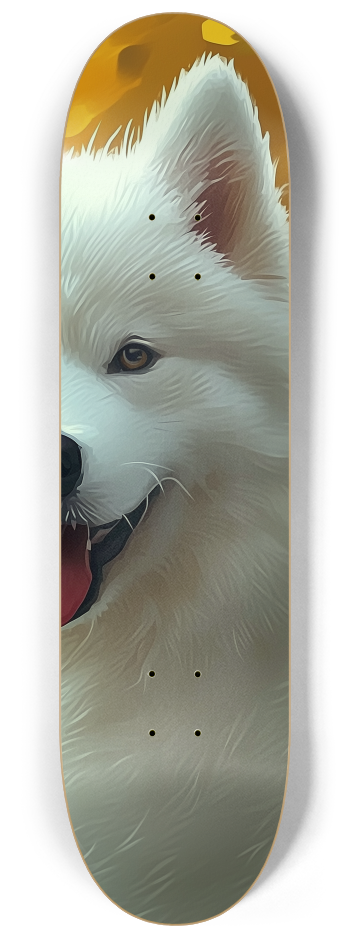 White Dog Lovely pet Wall Deck Skateboard Serie #2