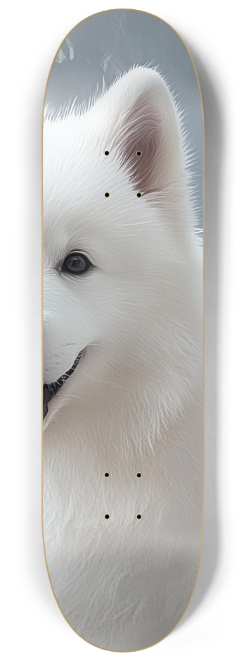 White Dog lovely pet wall deck Skateboard Serie #2