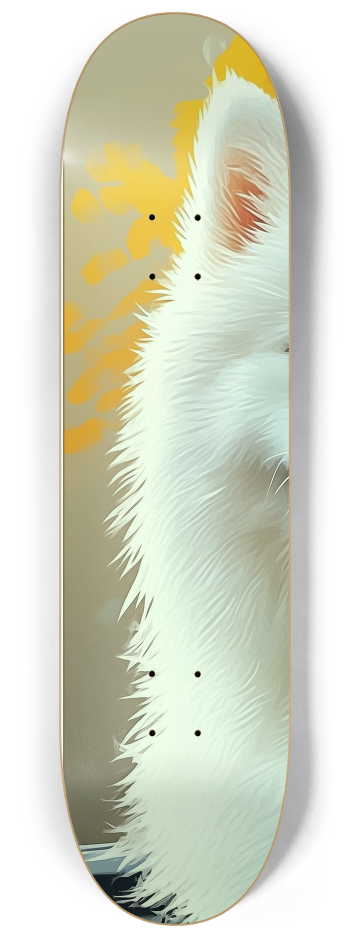 White Dog Lovely pet wall deck Skateboard Serie #1