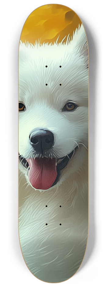 White Dog Lovely pet wall deck Skateboard Serie #2