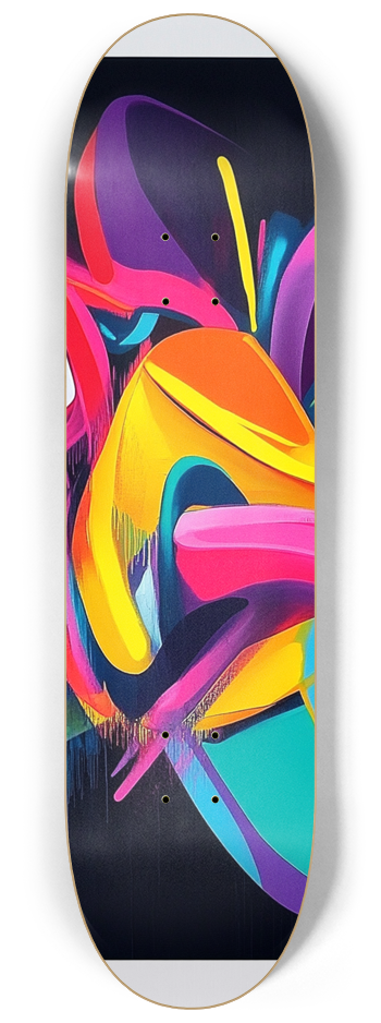 Neon Juicy Abstract graffiti Skateboard Series #1