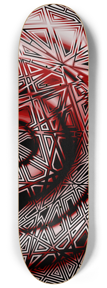 Tangent Dark Red #4 #2 8-1/4 Skateboard Deck