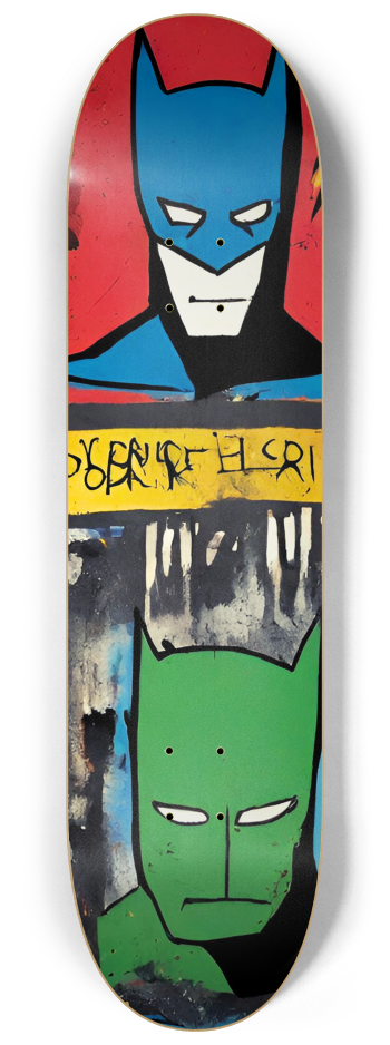 Basquiat-Inspired Superhero Mask Diptych Skateb #2