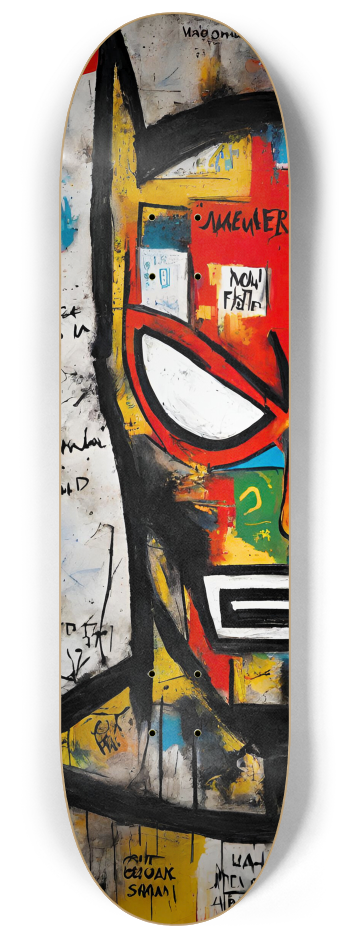 Hero or Villain | Basquiat-Inspired Skateboard  #1