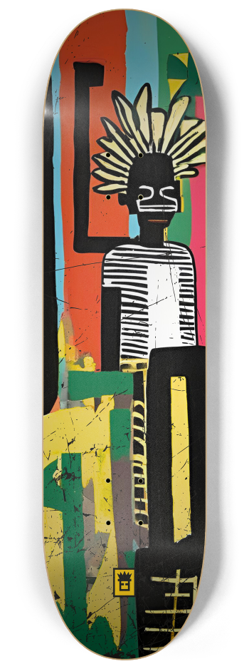 asquiat-Inspired Tribal Expression Skateboard W #1