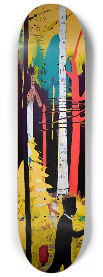 Basquiat-Inspired “Midnight Stroll” Skateboard  #1