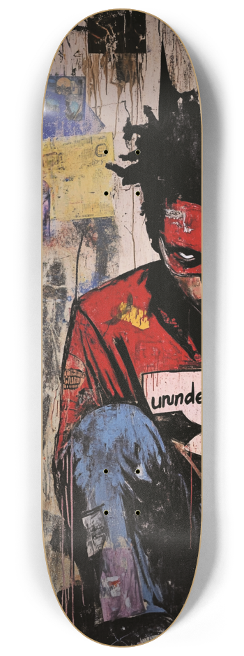 Basquiat-Inspired Underground Hero Skateboard W #1