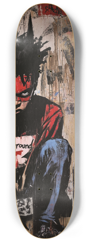 Basquiat-Inspired Underground Hero Skateboard W #2