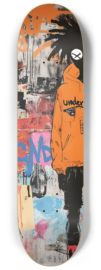 Basquiat-Inspired Graffiti Skateboard Art | Urb #1