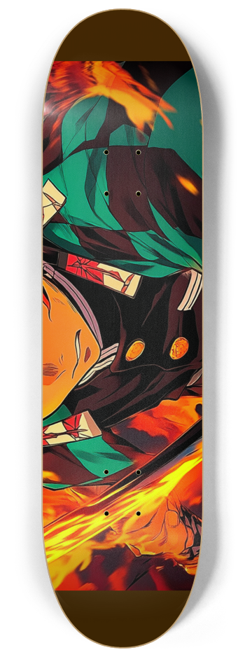 Tanjiro Demon slayer custom Skateboard Series #2