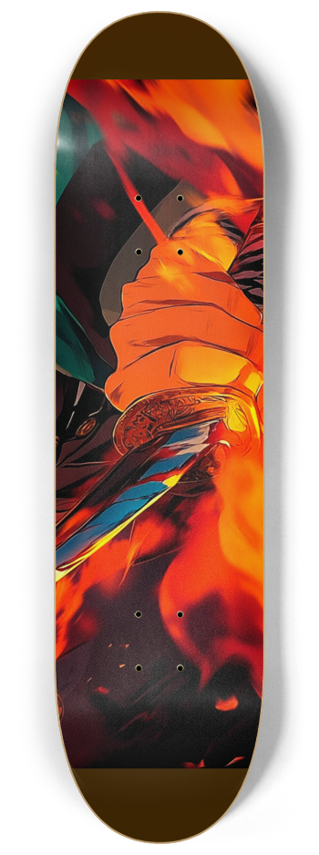 Tanjiro Demon slayer custom Skateboard Series #3