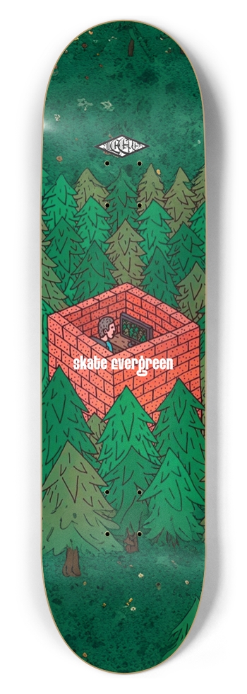 Skate Evergreen slogan deck