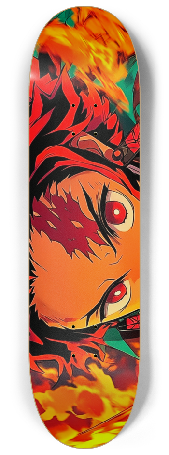 Tanjiro Demon slayer custom Skateboard Series #1