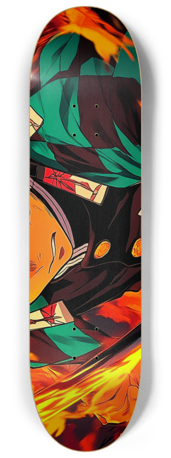 Tanjiro Demon slayer custom Skateboard Series #2