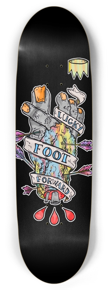 Football Deck - Lucky Foot Forward Football Shape