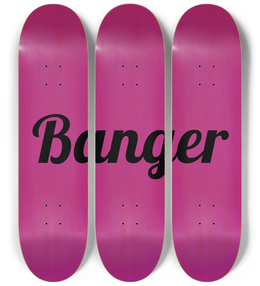 Skateboard Wall Art Series - Banger 3 Deck Wall Series