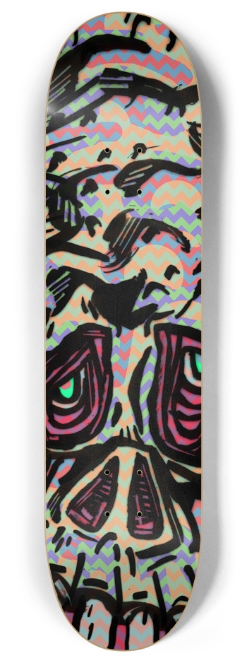 Glow - Chevron Face 8 Inch Skateboard Deck