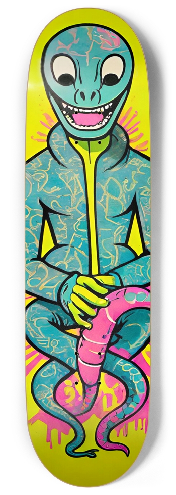 ABOMINATION SNAKE MAN PUNK DECK 01 9 Inch Skateboard