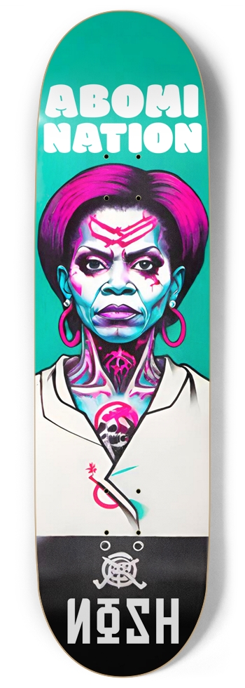 ABOMINATION X NOSH ZOMBIE OBAMA DECK 02 9 Inch Skateboard