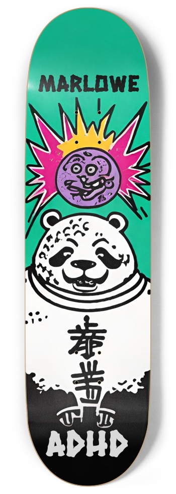 ADHD - FOURTWENTY FAT PANDA HYBRID PUNK DECK 01 9 Inch Skateboard