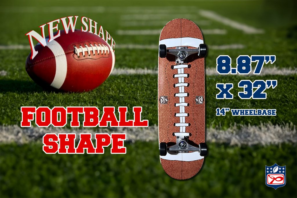 customize new skateboard shape football design graphics skateboarding