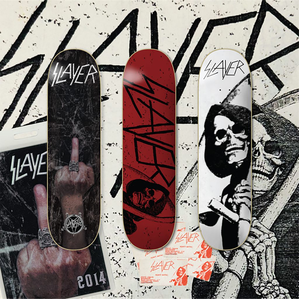 official slayer skateboard graphics