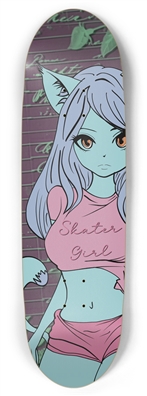 Neko Girls: Anime Skateboard Designs